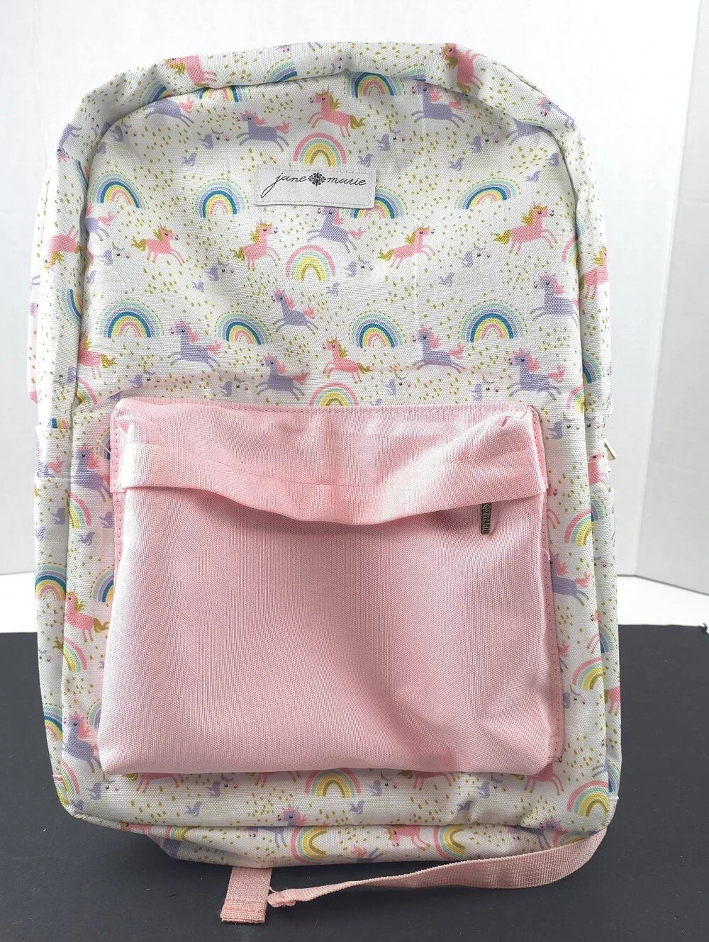 Jane Marie Unicorn Rainbow Backpack Girls Pink School Bag